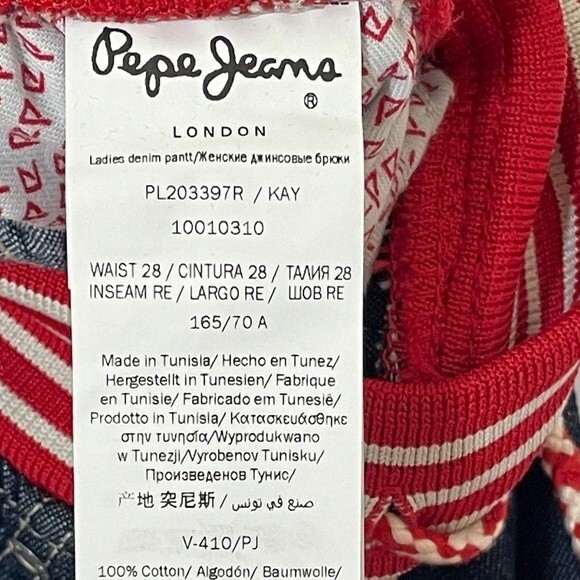 Pepe Jeans London Drawtring Straight Leg Crop Jean - Picture 5 of 12